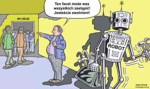 Postęp, konflikt, robot, bezrobocie